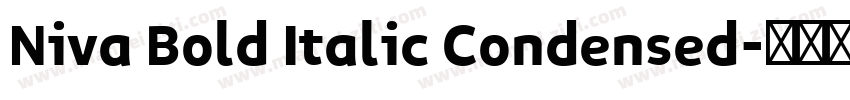 Niva Bold Italic Condensed字体转换